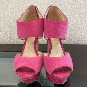 NWOT Pella Moda peep toe platform heels 8 1/2